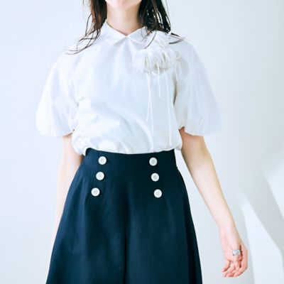 Rose Tiara (Women/大きいサイズ)/ローズティアラ(大きいサイズ) フラワーモチーフリボンブラウス（８３０３３５０１）