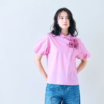 フラワーモチーフリボンブラウス（83033501） | Rose