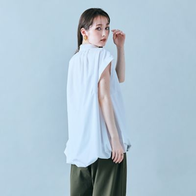 裾バルーンリボンタイ付きブラウス（８３０３３５０２）