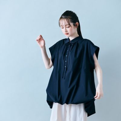 裾バルーンリボンタイ付きブラウス（８３０３３５０２）