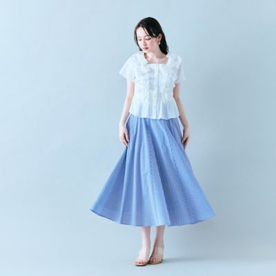 Rose Tiara (Women/大きいサイズ)/ローズティアラ(大きいサイズ) 【セットアップ対応】ギャザーフリルブラウス(83033513)