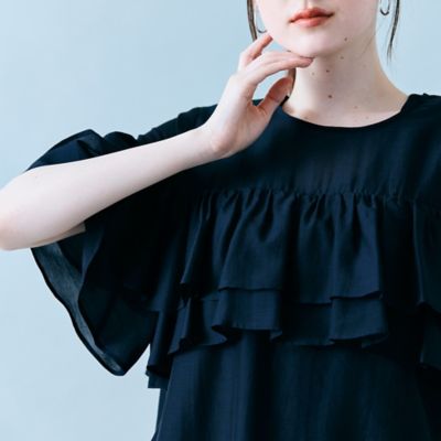 大きいサイズ☆ローズティアラ46バルーンスリーブ ブラウス黒 オンライン ショップ 安いファッション - 大きいサイズ☆ローズ