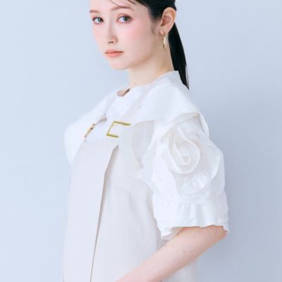 ＜Rose Tiara (Women/大きいサイズ)＞ローズスリーブブラウス（８３０３３６０６）