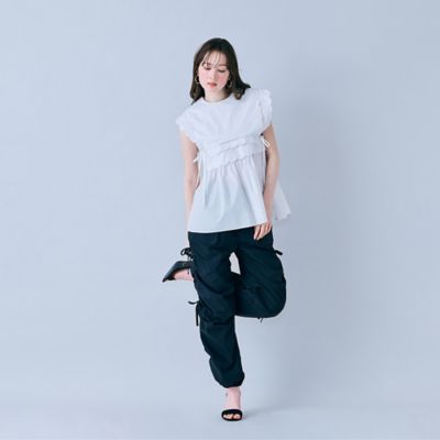 ダブルスカラップ刺繍ノースリーブブラウス（83033607