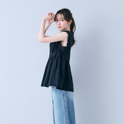 ダブルスカラップ刺繍ノースリーブブラウス（83033607