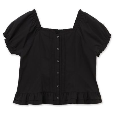モデル美香着用】コルセット風ピンタックブラウス（83033611