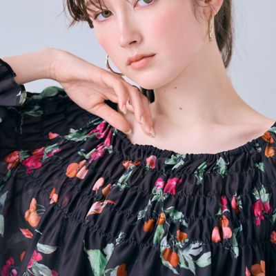 チェリープリントボリュームブラウス（83033612） | Rose