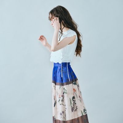 ご自宅用限定お買い得品 スカラップ刺繍ダブルカラーブラウス（83034507 トップス