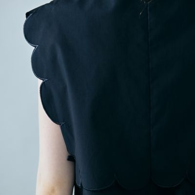 18,700円　ローズティアラ　ダブルクロスAラインブラウス　42 ブルー 18,700円 ローズティアラ ダブルクロスAラインブラウス 42