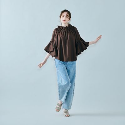 ラッフルスリーブブラウス（８３０３４５１０）