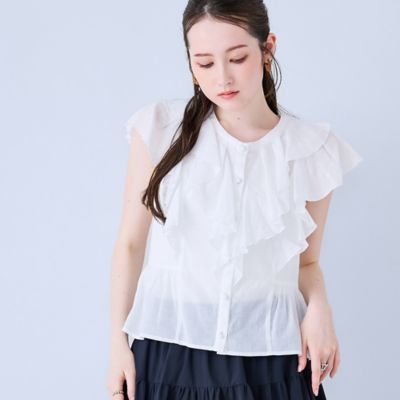 前開きフロントダブルフリルブラウス（83034603） | Rose