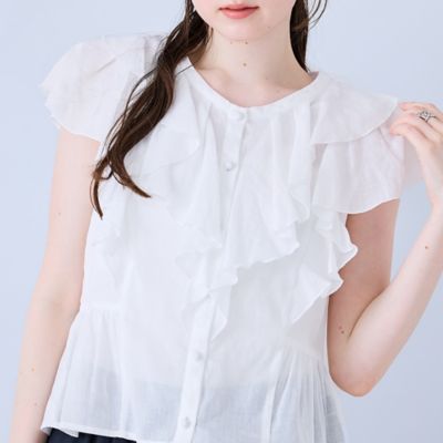 前開きフロントダブルフリルブラウス（83034603） | Rose