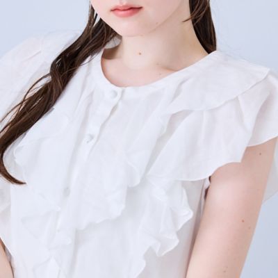 前開きフロントダブルフリルブラウス（83034603） | Rose