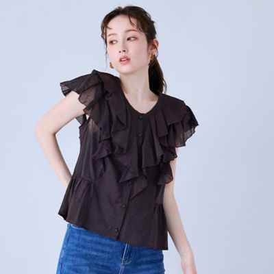 前開きフロントダブルフリルブラウス（83034603） | Rose