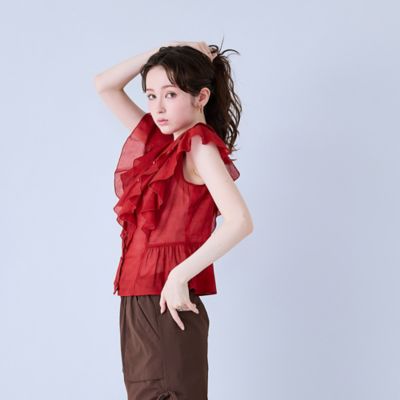 前開きフロントダブルフリルブラウス（83034603） | Rose