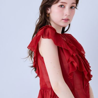 前開きフロントダブルフリルブラウス（83034603） | Rose