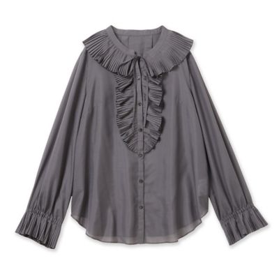 限定お値下げ中【美品】yori フラットカラーシアーブラウス ホワイト 