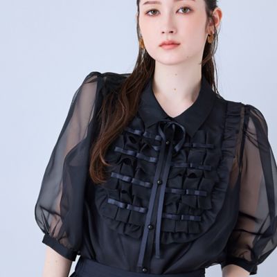 Rene 上品リボン襟ブラウス34新品同様　foxey リボン付きブラウス（83034613） | Rose Tiara (Women/大きい