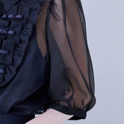 リボン付きブラウス（83034613） | Rose Tiara (Women/大きい