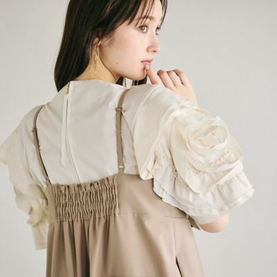 ビッグローズスリーブブラウス（83035501） | Rose