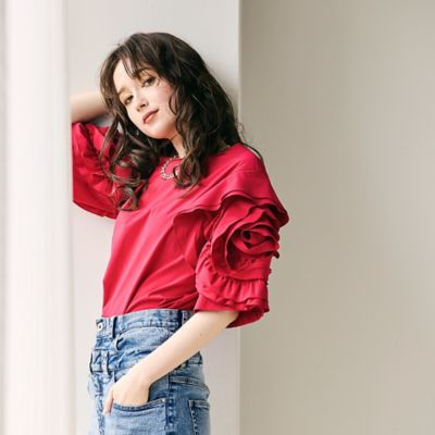 ローズティアラ　ブラウス42 ローズティアラ Rose tiara 42 大きいサイズ 七分袖 ブラウス