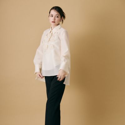 立体フラワーモチーフ付きブラウス（83035509） | Rose Tiara