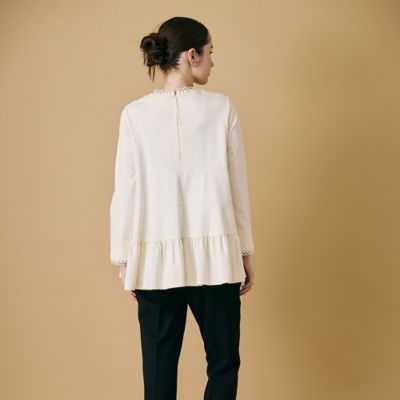 胸元フラワー×レースブラウス（83035511） | Rose Tiara