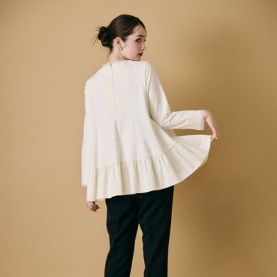 胸元フラワー×レースブラウス（83035511） | Rose Tiara