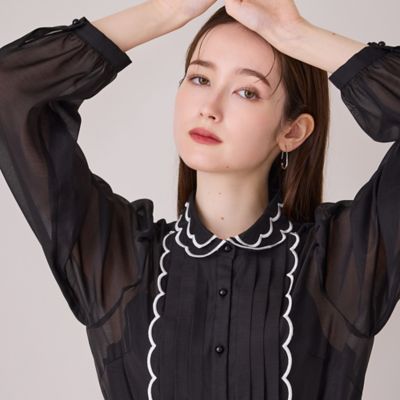 値下げ！beauty&youth購入 THE NERDYSシースルー刺繍ブラウス 値下げ！beauty&youth購入 THE NERDYSシースルー刺繍ブラウス 値下げ