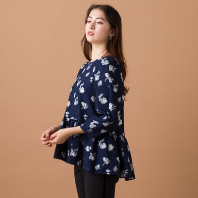 シルバーフラワージャカードブラウス（83036409） | Rose