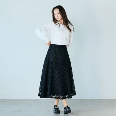 AD2015 コムデギャルソン 立体刺繍 フレアスカート 黒 M AD2015 コムデギャルソン 立体刺繍 フレアスカート 黒 M - メルカリ