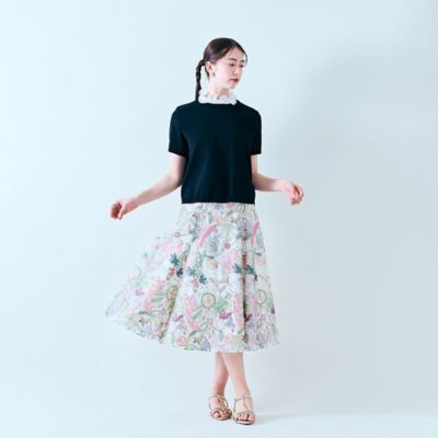 トロピカル刺繍スカート（８３０４２５０２）