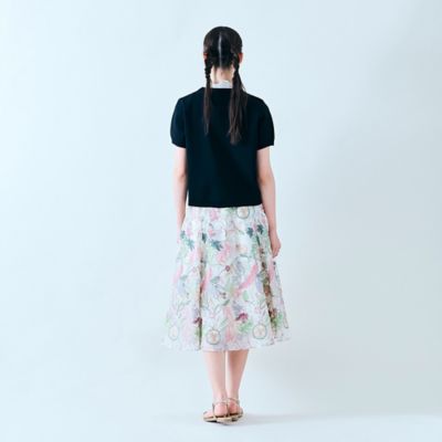 トロピカル刺繍スカート（８３０４２５０２）