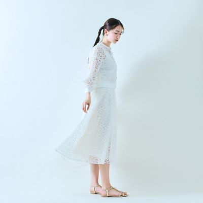 【セットアップ】プチフラワー刺繍スカート（８３０４２５０５）