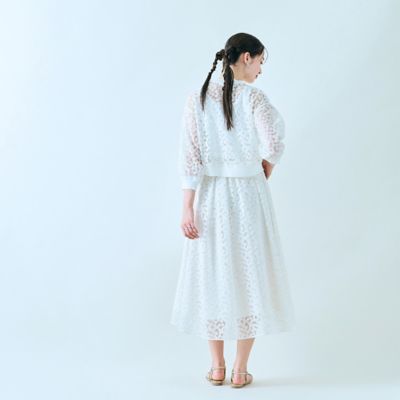 【セットアップ】プチフラワー刺繍スカート（８３０４２５０５）