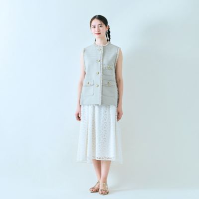 【セットアップ】プチフラワー刺繍スカート（８３０４２５０５）