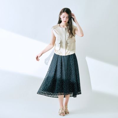【セットアップ】プチフラワー刺繍スカート（８３０４２５０５）
