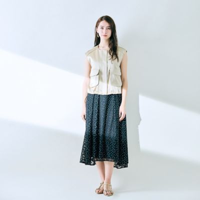 【セットアップ】プチフラワー刺繍スカート（８３０４２５０５）