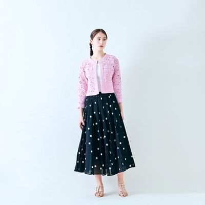 【大人百花掲載】ドットプリーツスカート（８３０４２５０６）