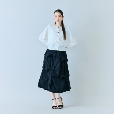 ＜Rose Tiara (Women/大きいサイズ)＞立体リボンモチーフロングスカート（８３０４２６０５）