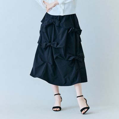 さくらんぼ！立体リボンが目を引くモチーフバリエーションスカートホワイト さくらんぼ！立体リボンが目を引くモチーフバリエーションスカート