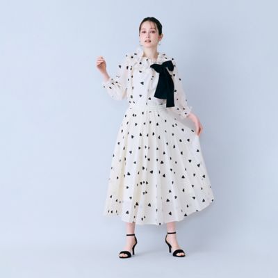 ＜Rose Tiara (Women/大きいサイズ)＞ハートプリントプリーツスカート（８３０４２６１２）