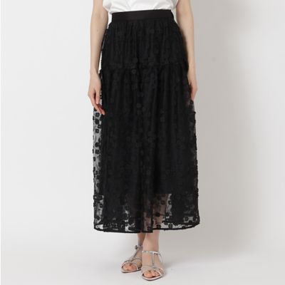 フラワー刺繍フレアスカート（83043401） | Rose Tiara (Women