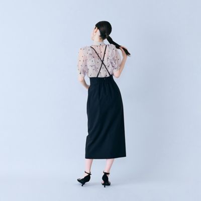 ショルダーストラップ付きタイトスカート（83043602） | Rose