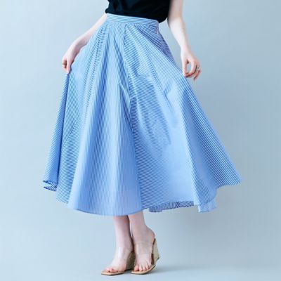 バイヤス使いフレアスカート／ストライプ（８３０４４５０４Ａ）