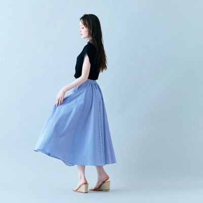 バイヤス使いフレアスカート／ストライプ（８３０４４５０４Ａ）