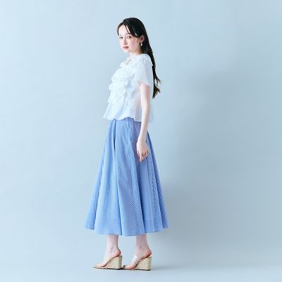 バイヤス使いフレアスカート／ストライプ（８３０４４５０４Ａ）