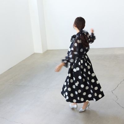 ボリュームタックスカート／　ドット（８３０４５４０１Ａ）
