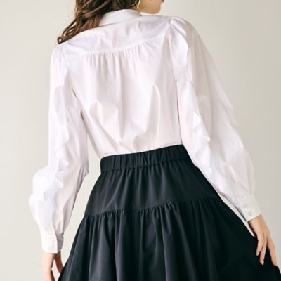 新品 大きいサイズ ローズティアラ ゴム タフタ バルーンスカート タックバルーンスカート（83045501） | Rose Tiara