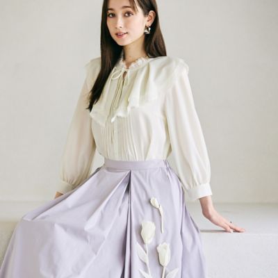 週末限定値下げ　ローズティアラ　フラワーマルシェフレアスカート 楽天市場】【雑誌掲載】フラワーマルシェフレアスカート／ローズ